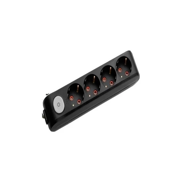 Viko Multi-Let Siyah Anahtarlı 4'lü Priz Kablolu 1 m ürün görseli