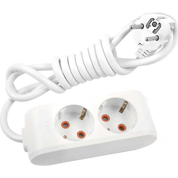 Viko Multi-Let 2li 5 Metre Priz Topraklı Çocuk Korumalı Uzatma Priz 90113205 ürün görseli