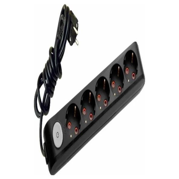 Viko Multi-Let 5 Li Siyah Anahtarlı Çocuk Korumalı Grup Priz 5 mt ürün görseli