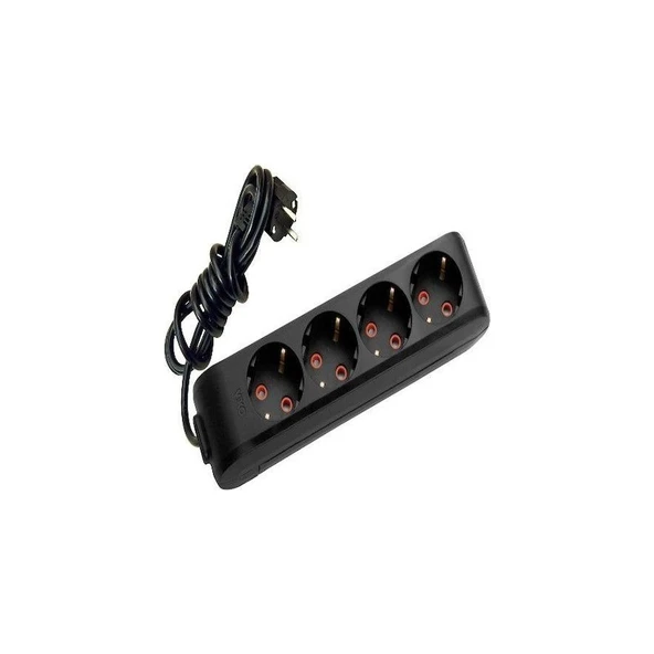 Viko Multi-Let Siyah 4Lü Priz Kablolu Ç.K 2Mt 90133402 ürün görseli