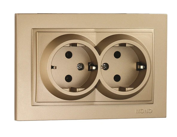 Ikili Topraklı Priz -Tityanyum Çerçeve Dahil ürün görseli 1