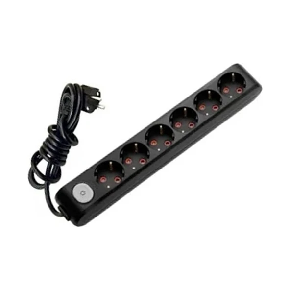 Viko Multi-Let Anahtarlı Siyah 6'lı Topraklı Çocuk Korumalı Grup Priz-5 Metre ürün görseli