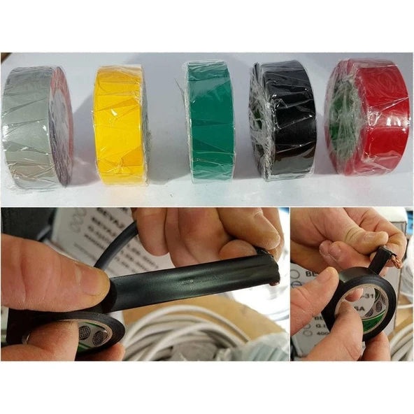 Globe Elektrikçi Bandı Izole Bant Beyaz 10 Adet 19 mm Hızlı Kargo - 2