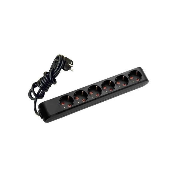 Viko 6lı Siyah 2metre Grup Priz Ç,k Topraklı 90133602 ürün görseli