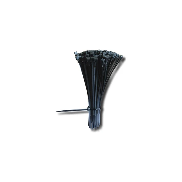 Çet-San Kablo Bağı Cırt Kelepçe Siyah 4,8 x 250 mm 100'lü - 1