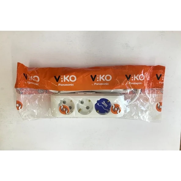 Viko 3'lü Topraklama Grup Priz 3 Metre ürün görseli