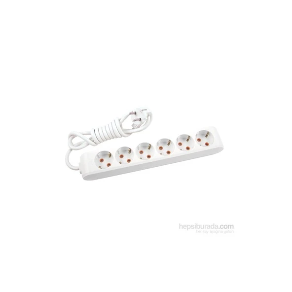 Viko Multi-Let Altılı Priz Topraklı Kablolu Çocuk Korumalı 2 Metre-Beyaz 90113602 ürün görseli