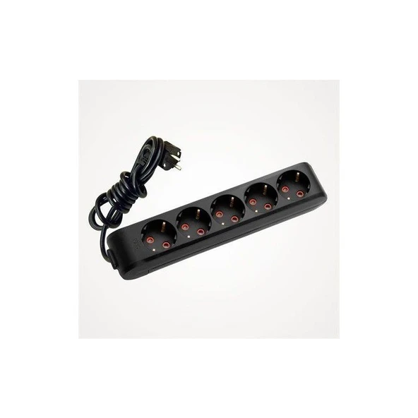 Viko Multi-Let Siyah 5li Priz Kablolu 2 m 90133502 - 1