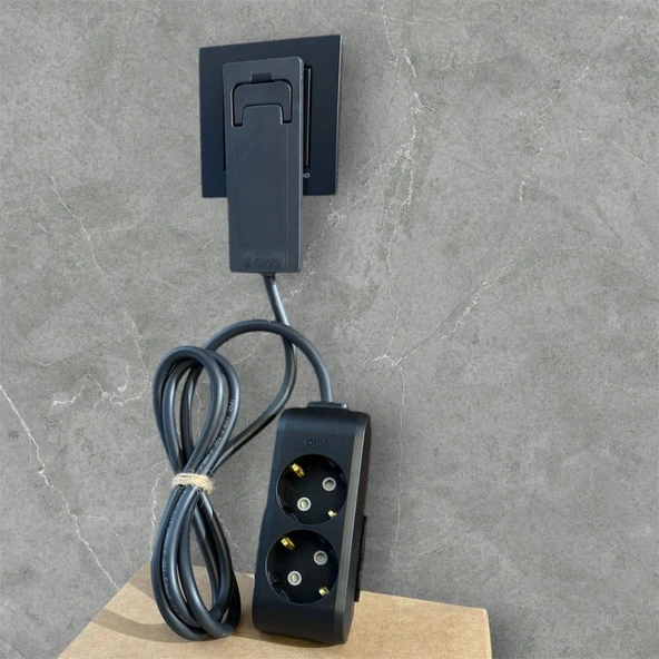 Viko Viko: İnce Fişli Uzatma Kablosu 2,li (3m) Gardrop , Fırın ,Çamaşır makinesi , Gibi Dar Anlanlar İçin , Kullanıma Uygundur.