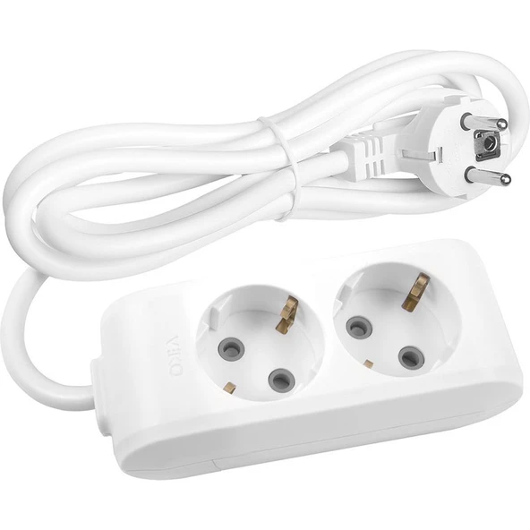 Viko Multi-Let Ikili 1 Metre Kablolu Grup Priz 90113201 ürün görseli