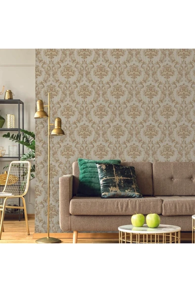 Adawall Damask Rich Ornament Wallpaper Duvar Kağıdı, Ephes 6808-3, 10,60 M² - Resim 4
