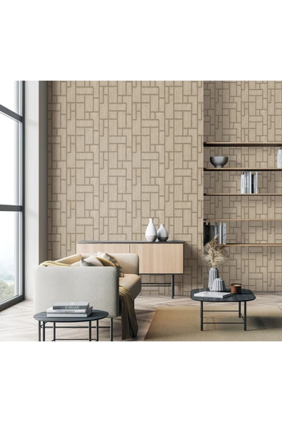 Adawall Roka 23108-2 Geometrik Modern Desenli Düz Sade Duvar Kağıdı - 1