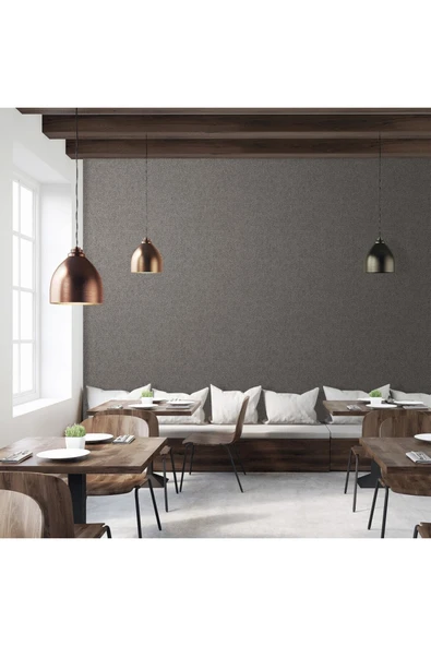 Adawall Mika Taşından Esinlenilmiş Sade Dokulu Duvar Kağıdı, Alfa 3713-5, Koyu, Gri, 16,50 M² ürün görseli