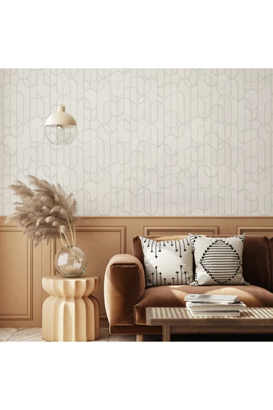 Adawall Vera 1514-1 Geometrik Desenli Düz Sade Duvar Kağıdı - 1
