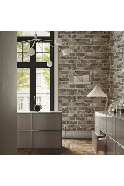 Adawall ROKA 23104-3 TAŞ DESENLİ KAHVERENGİ DUVAR KAĞIDI 16,5 m2 - 3