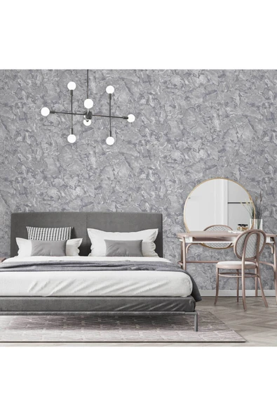 Adawall Roka 23103-4 Mermer Desenli Düz Sade Duvar Kağıdı - 1