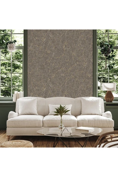 Adawall Dante Seri Düz Desenli Duvar Kağıtı 1406-4: Gri 2 - 3