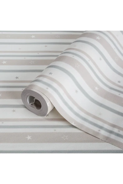 Adawall Adakids 8928 Serie Çizgili Desenli Çocuk Odası Duvar Kağıdı 8928-1 - 2