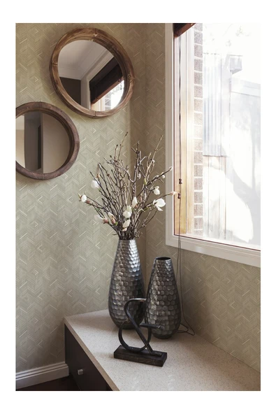 Adawall Geometrik Desen Duvar Kağıdı, Sarı, Beta 1107-3, 16,50 M² - 3