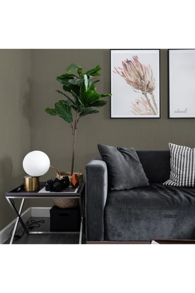 Adawall Textured Plain Wallpaper Duvar Kağıdı, Koyu, Gri, Gümüş- Ephes 6801-8, 10,60 M² ürün görseli