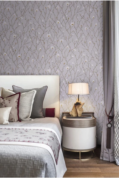 Adawall Seven 7800-2 Lila Çiçek Desenli Duvar Kağıdı 16,50m2 - 1