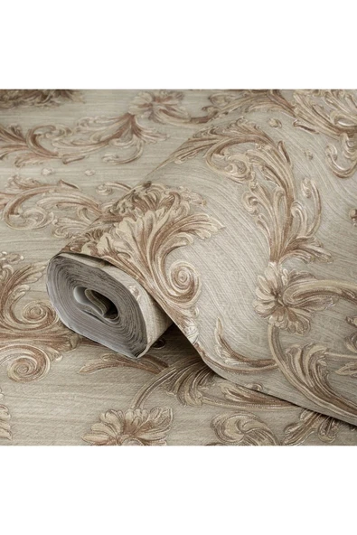 Adawall Damask Rich Ornament Wallpaper Duvar Kağıdı, Ephes 6808-3, 10,60 M² - Resim 3