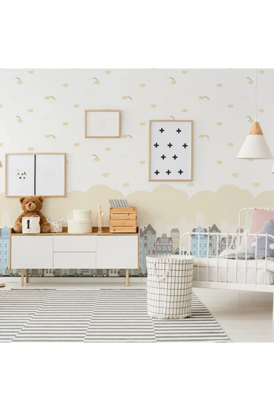 Adawall Bulutlu ve Gökkuşağılı Gökyüzü Temalı Duvar Kağıdı - Adakids 8902-2 ürün görseli