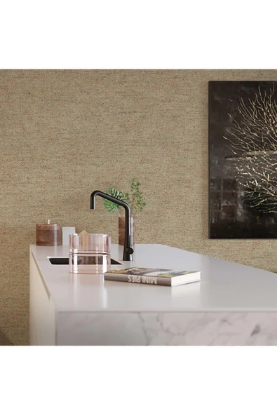 Adawall Düz Keten Tekstil Dokulu Duvar Kağıdı - Kahverengi, Açık, Seven 7816-8 ürün görseli