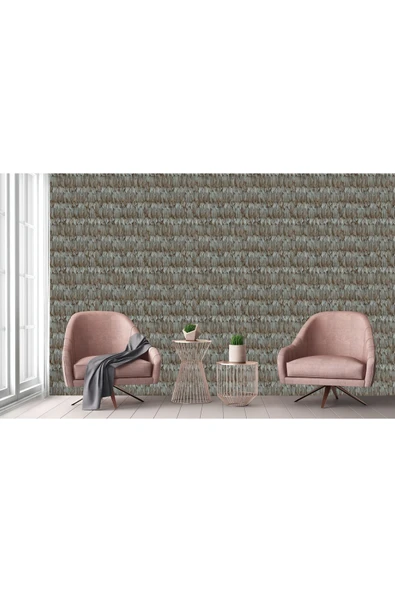 Adawall Tropicano Modern Kuş Tüyü Desenli Duvar Kağıdı 9913-5, Kahverengi | Ce, Iso 9001, Iso 10002 - 1
