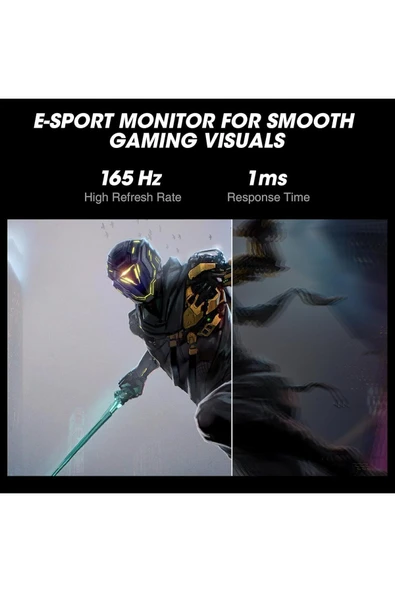 Koorui 24 İnç Oyun Monitörü, 165Hz, 1080p, 1ms, IPS, FreeSync, (FHD 1920x1080, DisplayPort) 24E3 - 3
