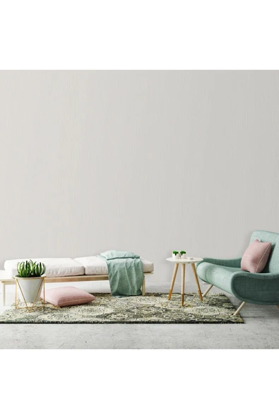 Adawall Textured Plain Wallpaper Duvar Kağıdı, Gri, Açık, Gümüş - Ephes 6801-2, 10,60 M² ürün görseli