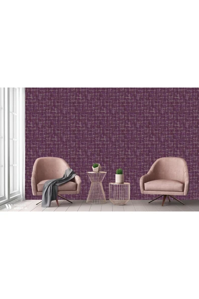 Adawall Seven 7813-7 Mor,dağınık Çizgi Desenli Duvar Kağıdı 16,50m2 - 4