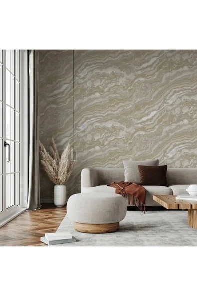 Adawall ROKA/ KREM MERMER DESEN DUVAR KAĞIDI 23102-3 - Resim 2