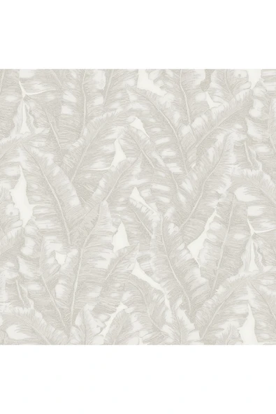 Adawall Vera 1507-1 Soft Beyaz Yapraklı Duvar Kağıdı 16,5 M2 - 4