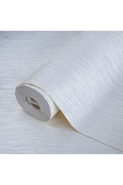 Adawall Textured Plain Wallpaper Duvar Kağıdı, Beyaz - Ephes 6801-1, 10,60 M² - Resim 3