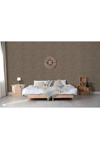 Adawall Alfa 3717-6 Alçı Sıva Efektli Kahverengi Duvar Kağıdı 10,60 M2 - Resim 3