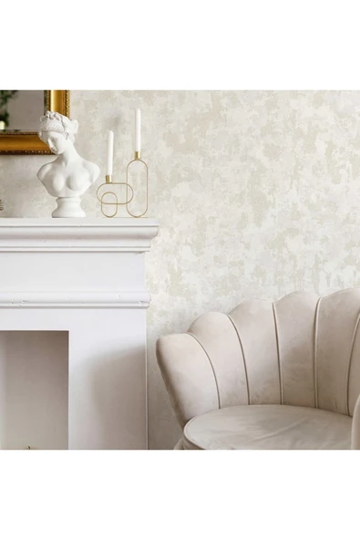 Adawall Vera 1504-1 Hafif Parlak Krem Rengi Dağınık Desenli Duvar Kağıdı 16,50 M2 - 1