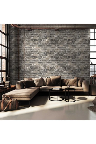 Adawall ROKA 23104-3 TAŞ DESENLİ KAHVERENGİ DUVAR KAĞIDI 16,5 m2 - 2