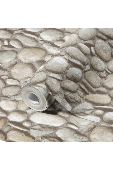 Adawall ROKA 23113-1 Modern Çakıl Taşları Desenli Duvar Kağıdı 16,5m2 - 2