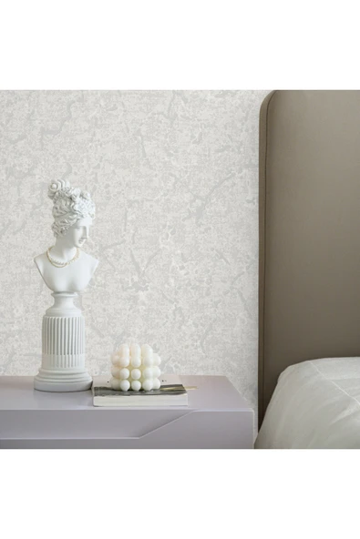 Adawall Dante Seri Düz Desenli Duvar Kağıtı 1406-2: Gri - 1