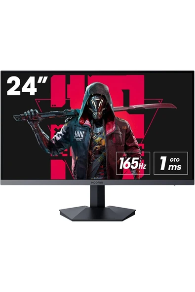 Koorui 24 İnç Oyun Monitörü, 165Hz, 1080p, 1ms, IPS, FreeSync, (FHD 1920x1080, DisplayPort) 24E3