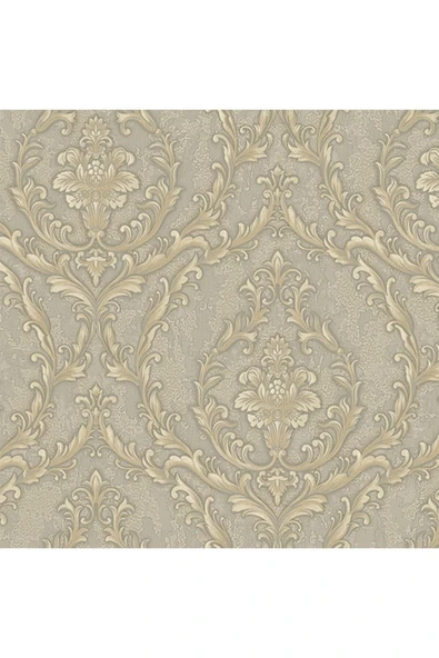 Adawall Dante 1401-5 Damask Desenli Duvar Kağıdı Koyu Krem - 3