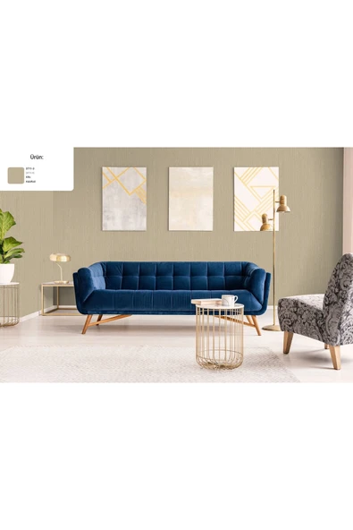 Adawall Alfa Doğal Kumaş Dokulu Duvar Kağıdı, 3711-3, Bej, 16,50 M² | Ce, Iso 9001, Iso 10002, Iso 14001 - Resim 2