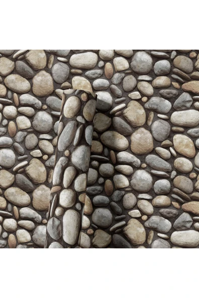 Adawall Roka 23113-3 Doğal Taş Desenli Düz Sade Duvar Kağıdı - 3