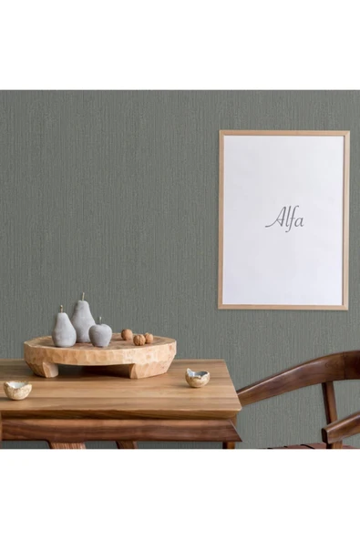 Adawall Alfa Kumaş Desen Duvar Kağıdı 3711-5, Gri, 16,50 M² Silinebilir | Ce, Iso 9001, Iso 10002 - 2