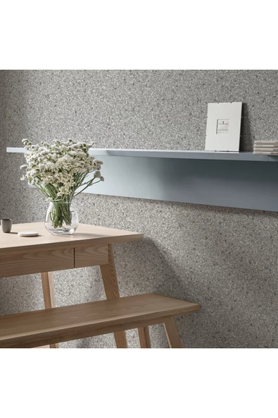 Adawall Roka 23110-1 Mantar Desenli Kabartmalı Modern Düz Sade Duvar Kağıdı - 1