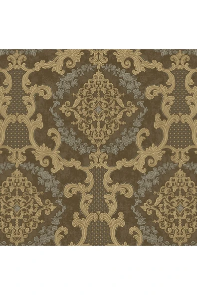 Adawall Damask Pattern Wallpaper - Duvar Kağıdı, Kahverengi - Ephes 6802-5, 10,60 M² - 2