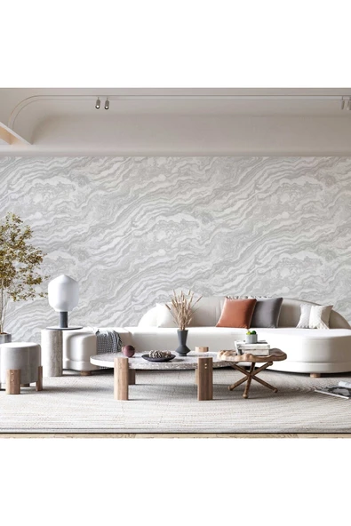 Adawall Roka 23102-1 Mermer Desenli Düz Sade Duvar Kağıdı - 1