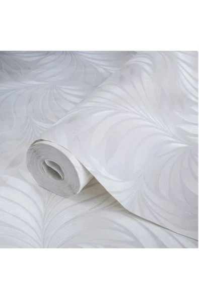 Adawall Seven 7812-1 Beyaz Yaprak Desenli Duvar Kağıdı 16,50 M2 - 1