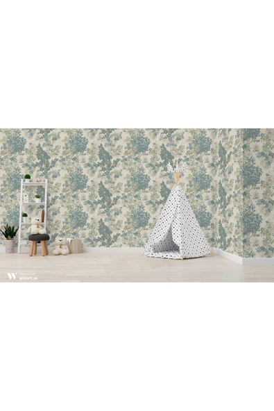 Adawall Tropicano 9907-3 Yaprak Desenli Yeşil Tonları Duvar Kağıdı 16,50m2 - 2